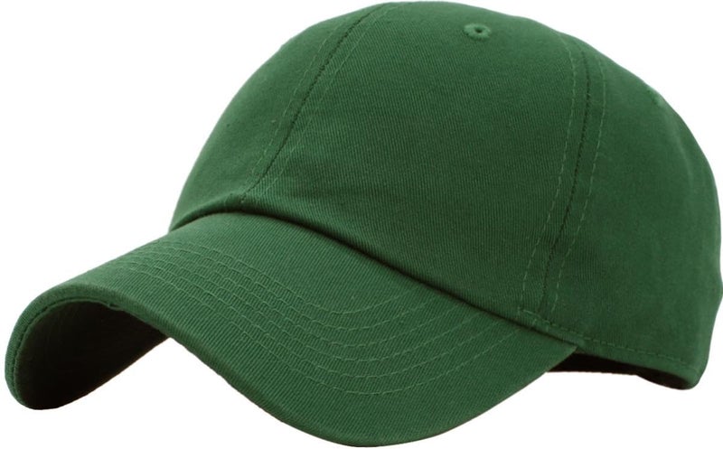 KBETHOS KB-LOW HGN Classic Cotton Dad Hat Adjustable Plain Cap. Polo Style Low Profile (Unstructured) (Classic) Hunter Green Adjustable - Image 1